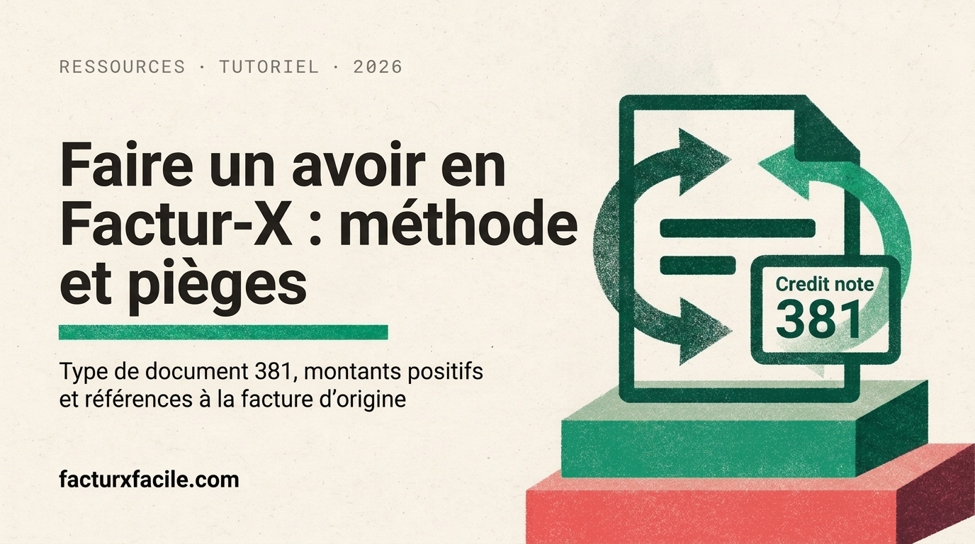 Faire un avoir en Factur-X: méthode et pièges