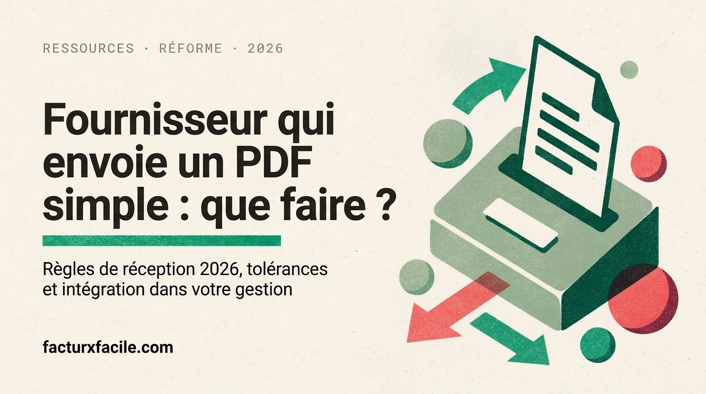 Fournisseur qui envoie un PDF simple: que faire ?