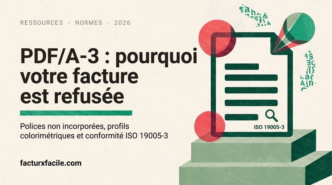 PDF/A-3: pourquoi votre facture est refusée